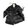 2024 European Style Women's Trendy Down Jacket - High-End Black Cotton Winter Coat with Street Fashion Flair