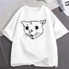 Coughing Cat Funny Meme Graphic T Shirts Unisexs Unisex Clothing Fashion Cotton Casual Oversized Short Sleeve Tshirts Streetwear