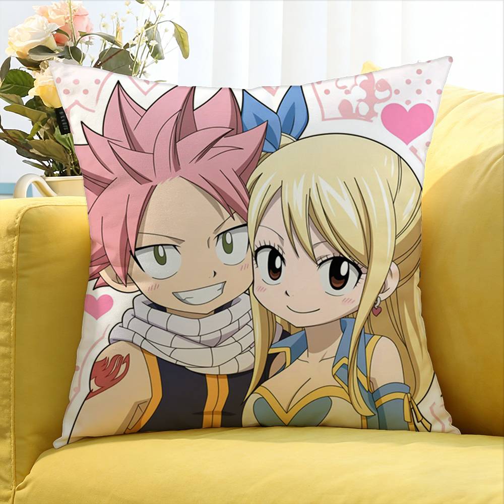 Fairy Tail Anime World Various Sizes Square Pillow Case For Car Home Bedchamber Decor
