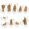 10 pz/set Scena Natività di Cristo Statuina Bambino Famiglia Mangiatoia Statuette Artigianato in Resina Miniature Ornamento Religioso Chiesa