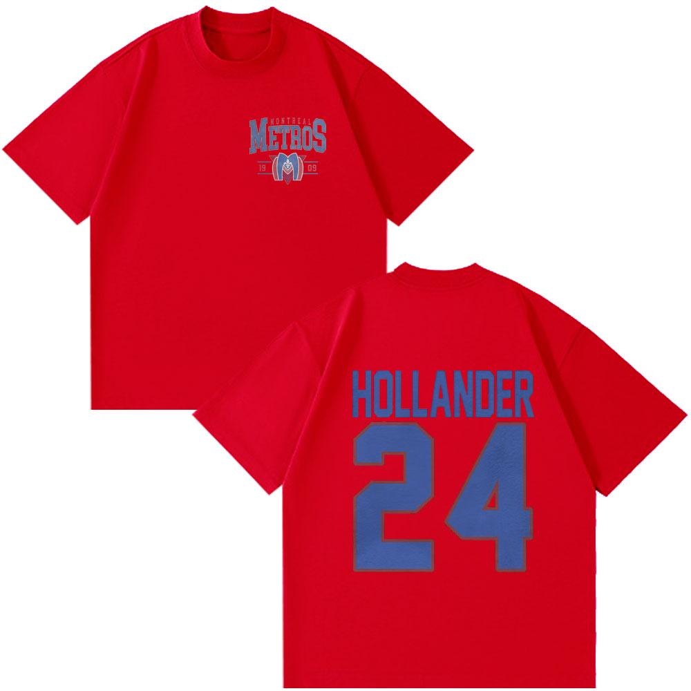 

2026 New Style Heated Rivalry Shane Hollander 24 Montreal Metros T-shirt Unisex Women Clothing Casual Cotton Short Sleeves TShirts S