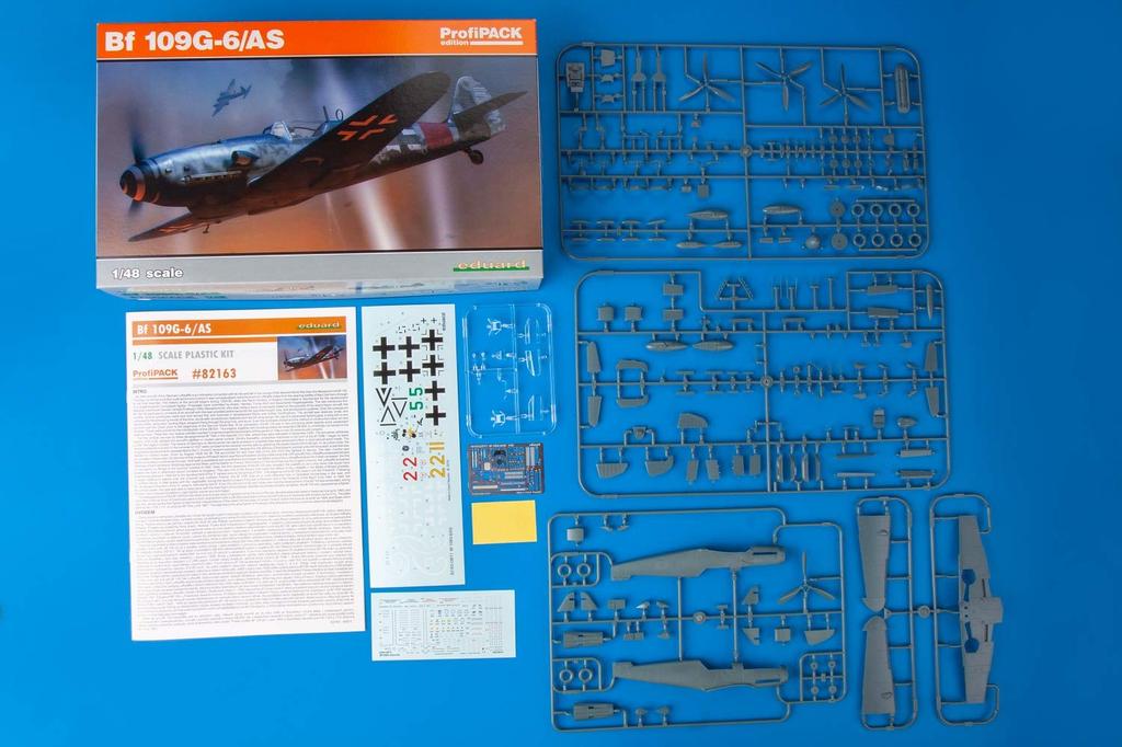 Eduard 1/48 Profipack German Air Force Messerschmitt Bf109G-6/AS Plastic Model Kit EDU82163