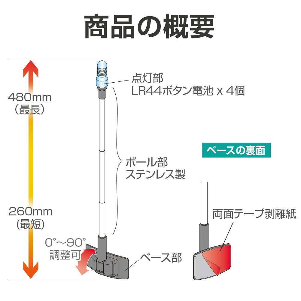 Seiko Sangyo EXEA LED Corner Pole Exterior Car Accessories EW-149,