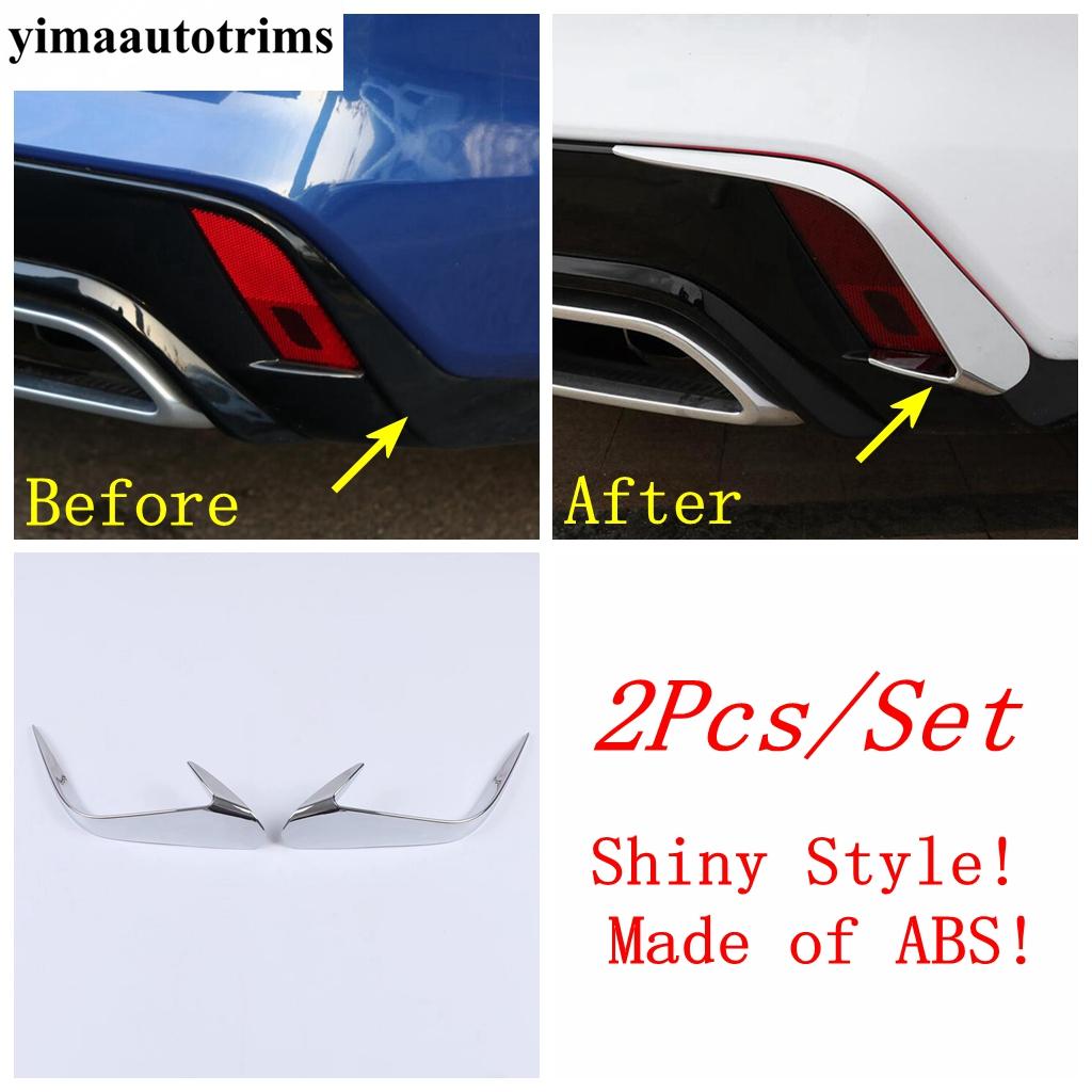 Front Rear Bumper Fog Lights Lamps Frame Eyebrow Strip Cover Trim ABS Chrome Accessories Exterior For Cadillac CT4  - 2024 Model A