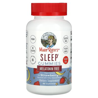 Sleeping Gummies, Melatonin-free, Strawberry Flavor, 20 Mg, 60 Gummies (10 Mg Per Gummy)