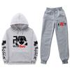 Mens Thick Fleece Hoodie Jogger Set Casual Hip Hop Streetwear Two Piece Outfit