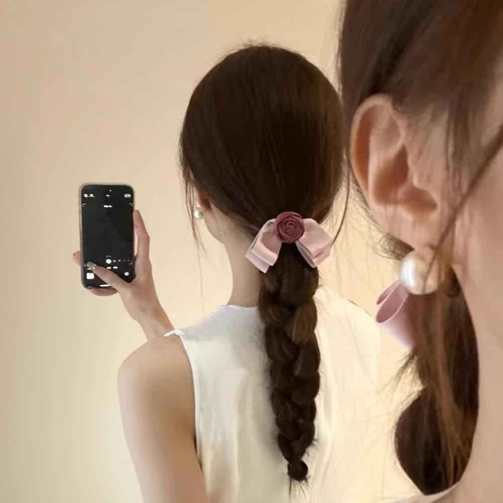 Modische Haarspangen im koreanischen Stil für Damen Stoffkunst Rosenblume Haarspange Neues Produkt Kopfschmuck