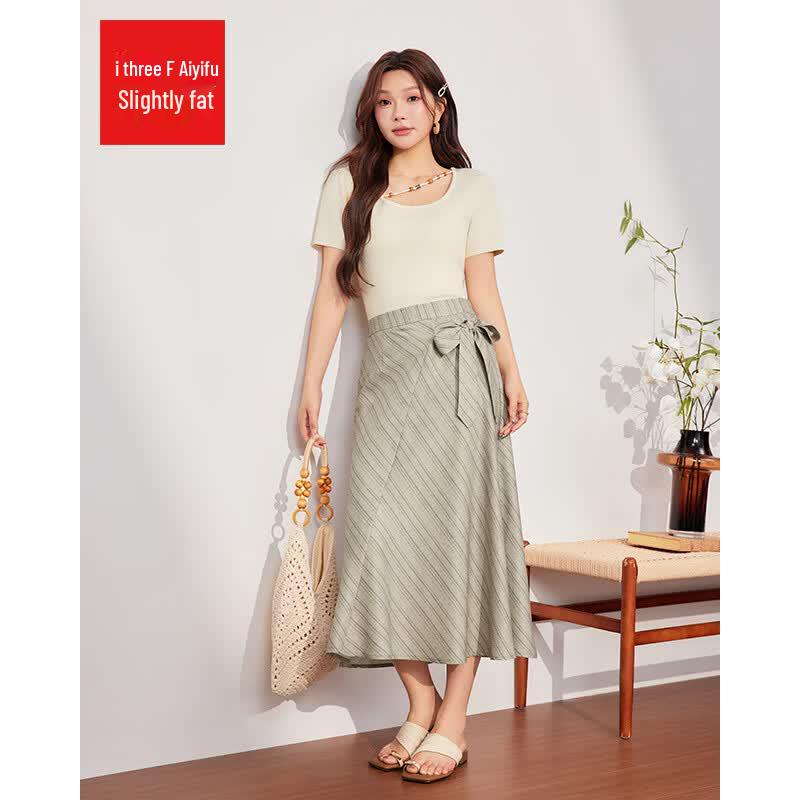 IEF Aiyifu Plus Size Korean Design Top & Skirt Set 2XL
