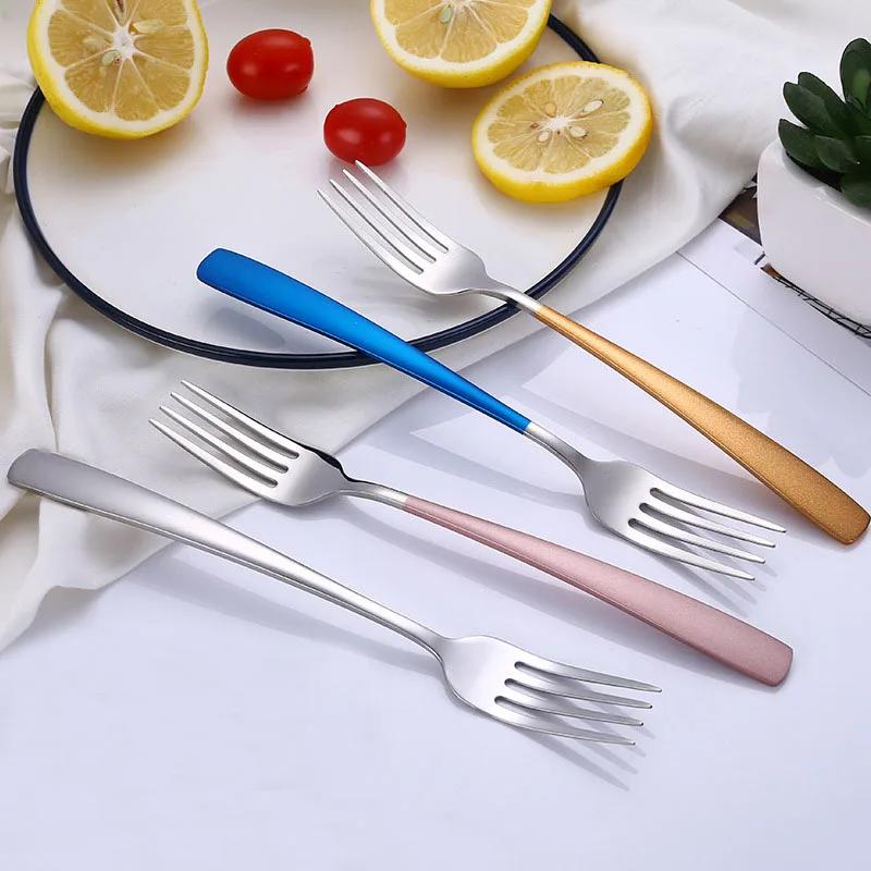 18/8 Stainless Steel Dinner Fork Dessert Fruit Snack Salad Fork with Long Handle for Hotel Party