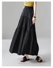 French High-Waisted A-Line Midi Skirt