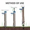 Stainless Steel Manual Seedling Planter Long Handled Bulb Vegetable Planter Tools Agricultural Seeder Sapling Transplant Planter