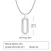 Vnox Geometric Necklaces for Men Women, Hollow Pin Shaped Pendant with Box Chain, Stainless Steel Collar Unisex Jewelry