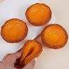 Realistic Egg Tart Squeeze Toy Soft Bouncy Portuguese Tart Fidget for Stress Relief Cute Dessert-Themed Decompression Gadget Fun Novelty Gift for Kids