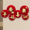 Happiness 2025 Spring Festival Paper Fan Flower Snake Year Chinese New Year Paper Fan  Household