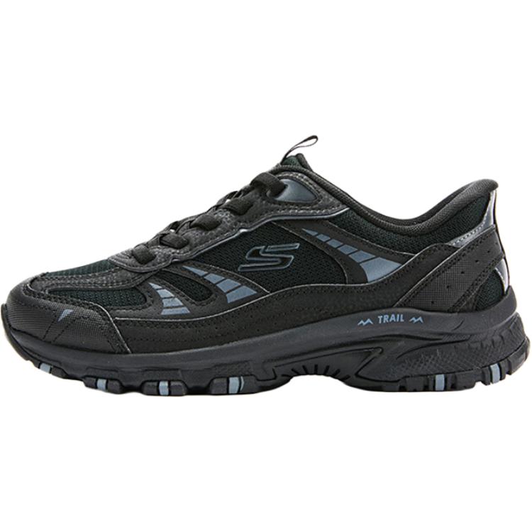 Skechers Outdoor Женская Модная Удобная Амортизирующая Дышащая Легкая Низкая Повседневная Обувь Женская кроссовка Черный 180355C-BBK 35