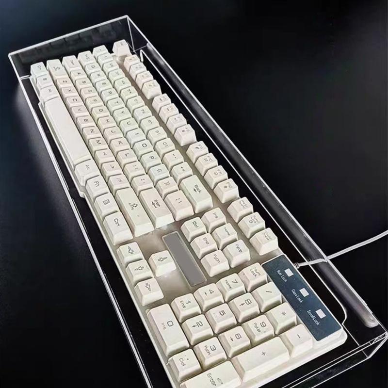 Transparents 104-108Keys Keyboards Protectors Acrylic Dustproof Cover AntiSpill Design For Mechanical Keyboards Work Gaming Setups