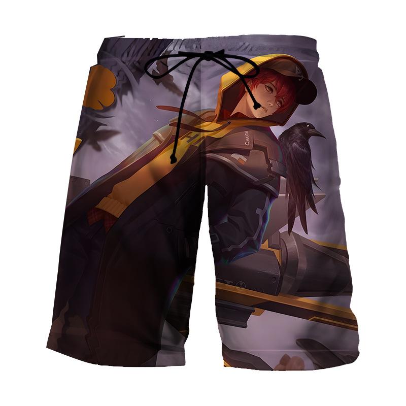 King of Glory Shorts 3D Printed Long Summer Casual Shorts for Primary Secondary School Students Adolescents Shorts Men’s