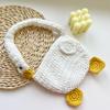 Adorable Korean Style White Goose Knitted Handbag For Kids Perfect For Daily Outings