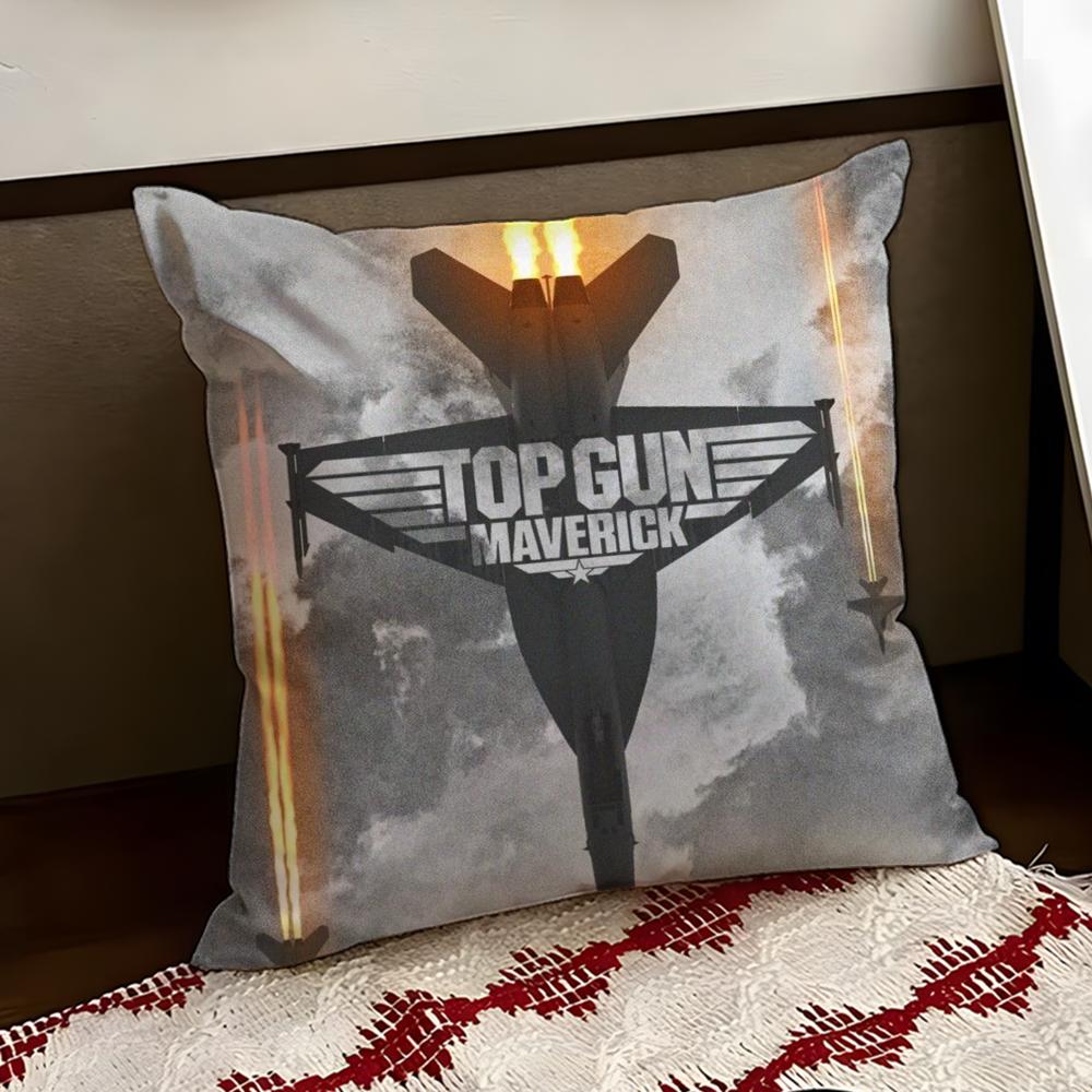 Classic Film TTop GunS Cushion Cover Reversible Soft Durable Pillow Cover Home Car MultiScene Use for Daily Comfort