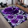 VIKAMA Valentine's Day Rose Pattern 3D Carpet for Living Room, Bedroom Study Dining Room  Easy To Clean Festival Home Decoration