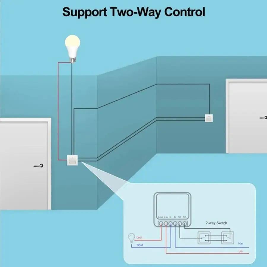 16A Smart Light Switches RF 433 Mhz Remote Control Relay DIY Home Automation Wireless Module 2 Way Control Breaker for Lamp LED