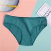 FINETOO Cotton Women's Briefs Solid Color Long Johns M-XL Mm Soft Briefs Girls Striped Underwear Comfortable Panties Women's Underwear
