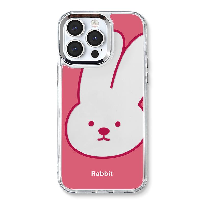 

Zhitai Apple 16 Pro мультяшный силиконовый чехол с зеркалом для iPhone 15/14/12 Pro Max iPhone 16 Pro