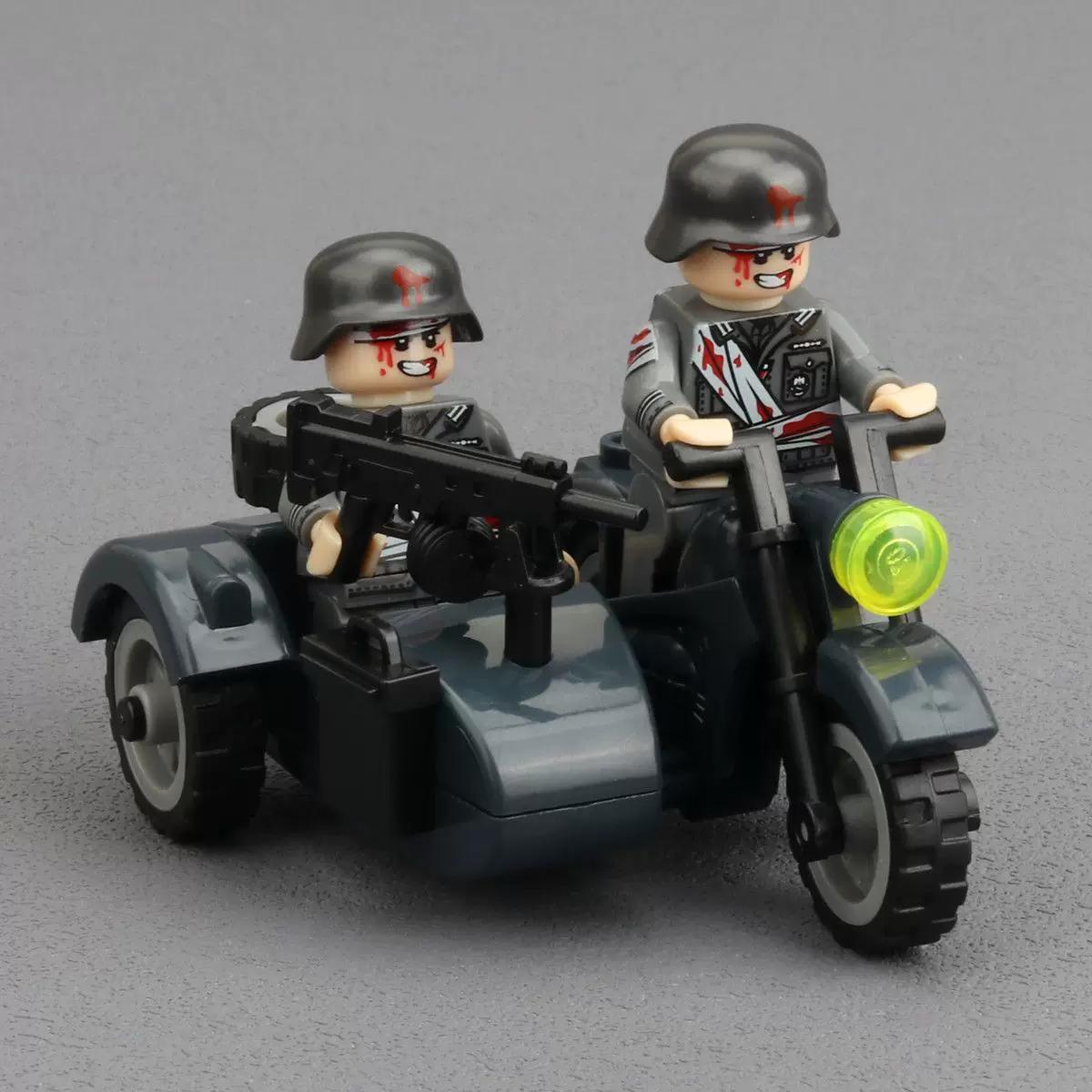Militärwaffe Motorrad Viele Farben Spielzeug Für Kinder Zubehör Transporteinrichtung Militärisch Kompatible Bausteine