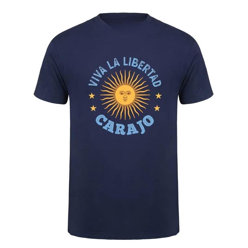 VIVA LA LIBERTAD CARAJO T Shirt Summer Funny Men Cotton Streetwear Tops Short Sleeve T-shirt Man Clothes Top