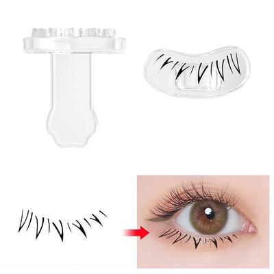 Šablona na razítko na spodní řasy s rukojetí Profese Líný make-up pod řasy Silikonová šablona Nástroj pro tisk umělých řas