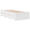 Solid Wood Bed with Shelf Without Mattress White 90 x 200 cm Pine