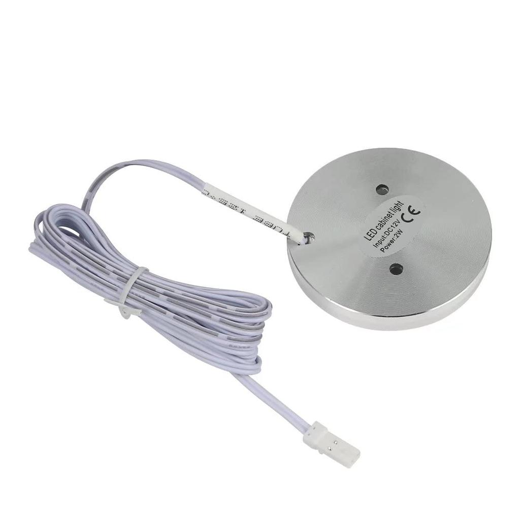 SinLoon LED Cabinet Disc Lighting 12V Linkable LED Disc Recessed or Surface Suitable for Under Decoration 4 Pack Round Fixture, Lamp, Installation,