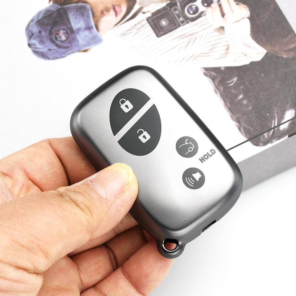

Auto Shell Keyless Protected Fob For Lexus IS350 RX350 IS250 GS430 ES350 GS350 LX570 Car Key Case Cover Accessories 4 button key cover сірий