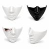 Lightweight Shell Half Face Mask Glossy Black Masquerade Mask Durable Realistic Face