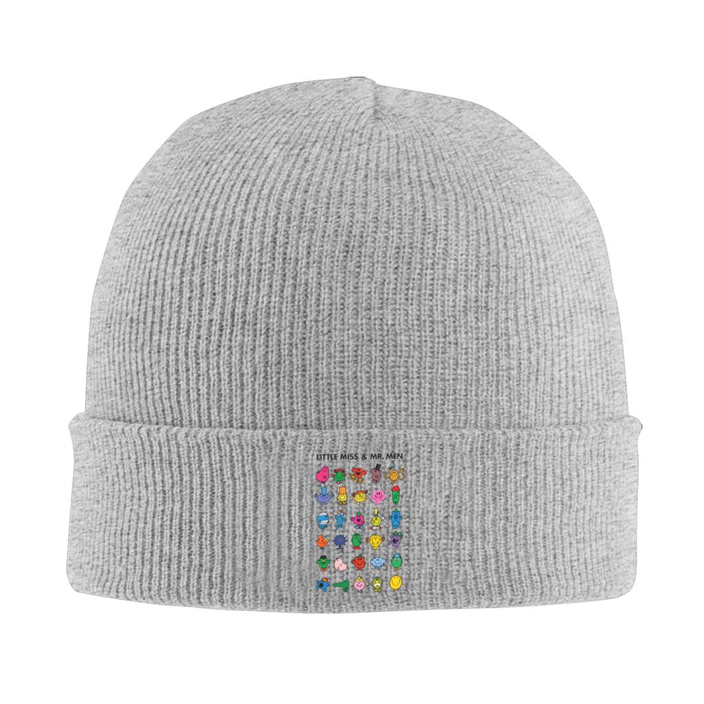 Little Miss and Mr men Warm Knitted Cap Winter Knit Bonnet Hat Skullies Beanies Hip Hop Caps for Unisex