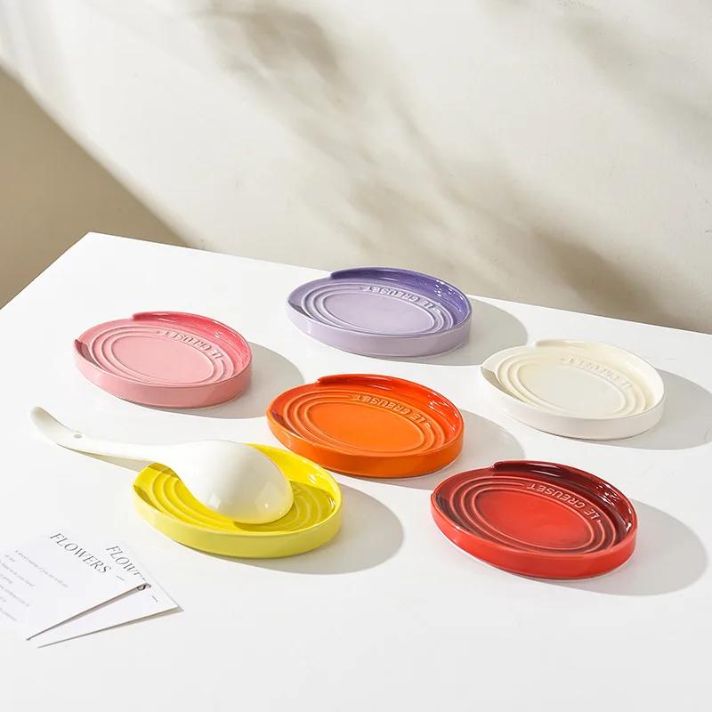 Porslinsskedställ, Keramisk Stor Bestickhållare för Spis, Köksbänk Matlagningsverktygsorganisatör, Steksked, Soppslev, Tång