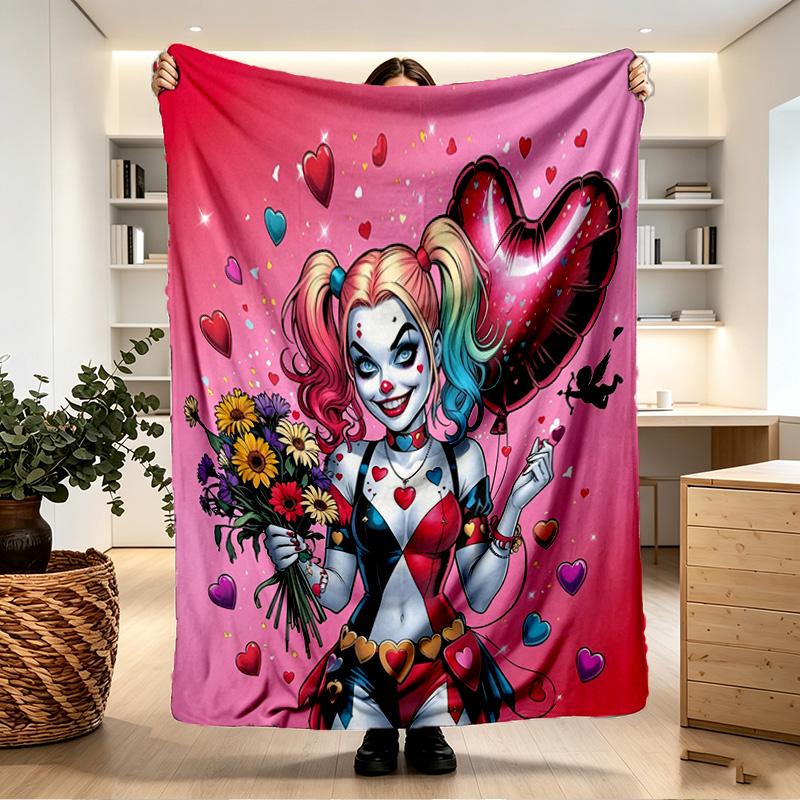 Superhero Print Blanket - Soft & Comfortable, for Bedroom, Travel, Sofa, Home Decoration - Birthday Christmas Gift for Friend