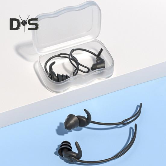 1 sett silikon ørepropper for svømmende med 360 graders roterende ledning ergonomisk vanntett vaskbar myk gjenbrukbar menn kvinner støyreduksjon stille ørepropper