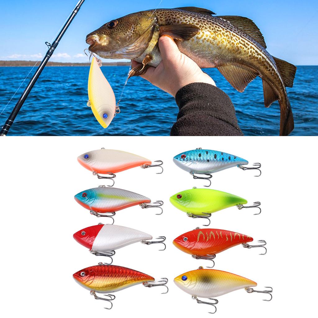 8pcs 11g 7cm Floating Fishing Lure 3D Lifelike Eyes Artificial Fishing Luya Bait for Sea