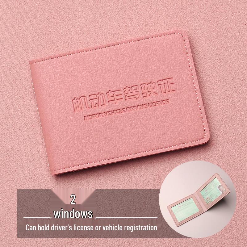Men's 2025 Style Two-in-One Motor Vehicle License Leather Cover and Card Holder