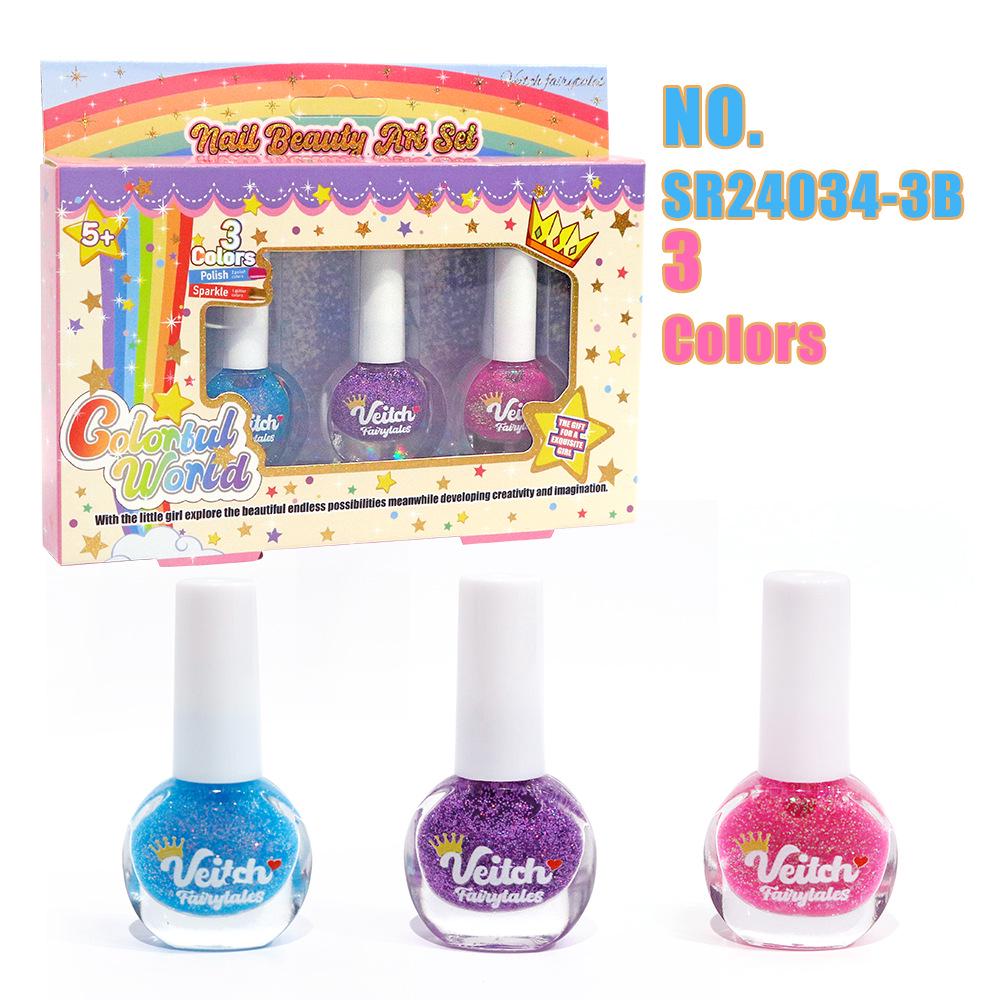 Children s DIY Sequin Nail Art Playhouse Set - Peelable Nail Polish Toy for Girls