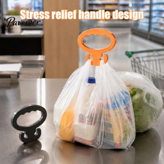 Supermarket Shopping Gadget 3D Printed Grocery Bag Carrier Holder Handle for Plastic Hand Saver Bags Bags, Heavy Duty with Ergonomic Grip And