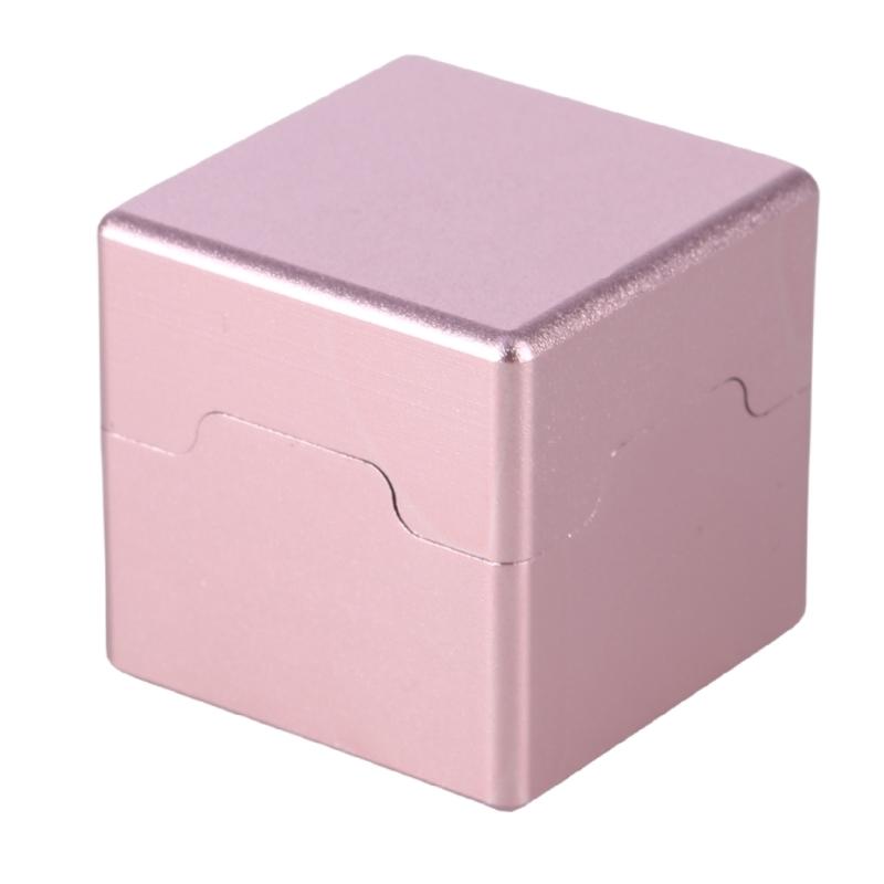 

Square Billiard Chalk Holder Aluminum Pool Cue Chalk Box Magnetic Chalks Carriers Case for Snooker Accessories Enduring 1 розового золота