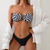 European and American New Split Swimsuit Sexy Tight Fashion Printed Bikini Swimsuit Women's Suit