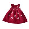Girls' Winter Velvet Bow Dress - AWB106