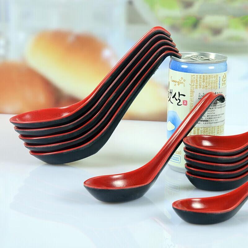Melamine Imitation Ceramic Long Handle Soup Spoon with Hook