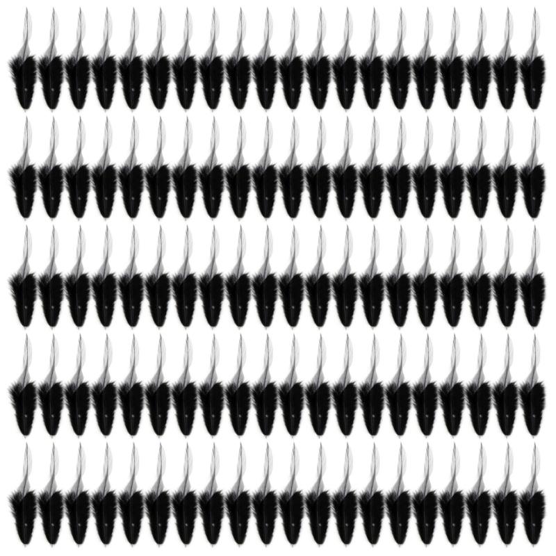 Pack Of 100 Natural Black Feather Natural Gooses Feather For Craft Wedding Decoration Hat Earrings Jewelery Making
