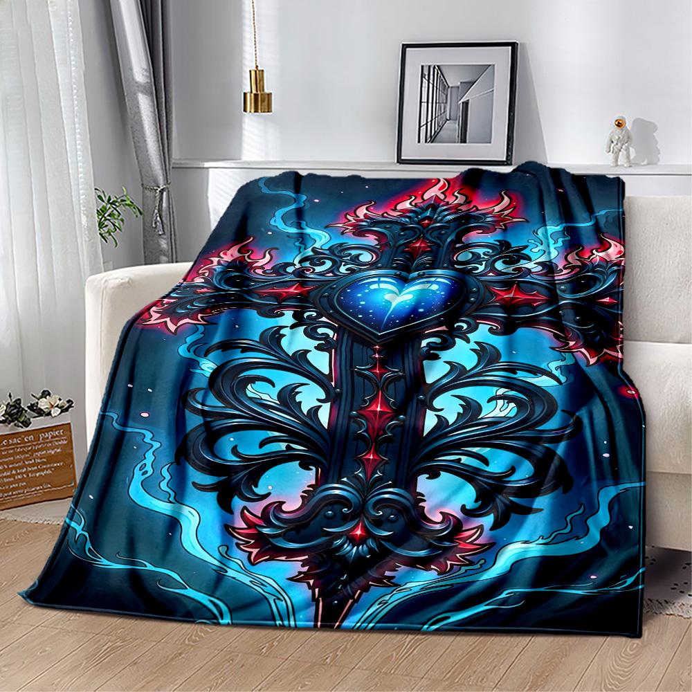 Gothic Style Blanket Ultra-Soft Perfect for Office Bedding Couch All-Season Use Playful Design Gifts For Family Or Friends