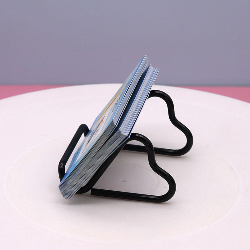 Decorative Metal Dual Function Desktop Organizer Unique Shape Phone Stand Business Card Holder for Office Home