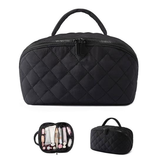 Makeup Bag Woman Puffy Padded Organizer Leak-Proof Interior Washable Cosmetic Case Portable Toiletry Bag